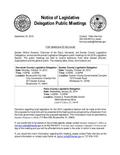 Pasco, Hernando & Sumter Delegation Meeting Notices