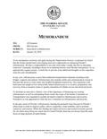 Memorandum Regarding Innovation in Infrastructure