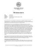 Memorandum Regarding General Revenue Collection Report for May