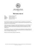 Memorandum Regarding Hurricane Helene Closures