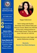 Senate District 40 October Newsletter - Senator Ana Maria Rodriguez