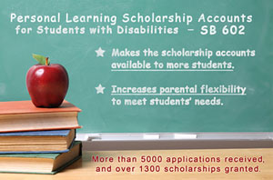 Personal Learning Scholarship Accounts for Students with Disabilities - SB 602
